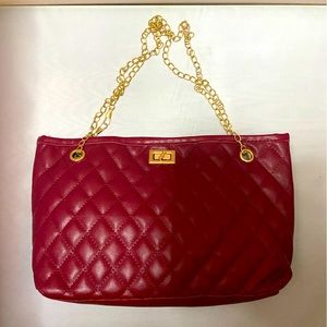 Burgundy over the shoulder purse